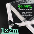 Voile d'ombrage,Bâche transparente en PVC 99.9% personnalisée, imperméable, coupe vent, tissu de pluie, abri, auvent - Type 1m x 2m-0