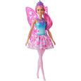 Barbie Dreamtopia poupee fee aux cheveux roses, avec ailes et diademe, jouet pour enfant, GJJ99-0