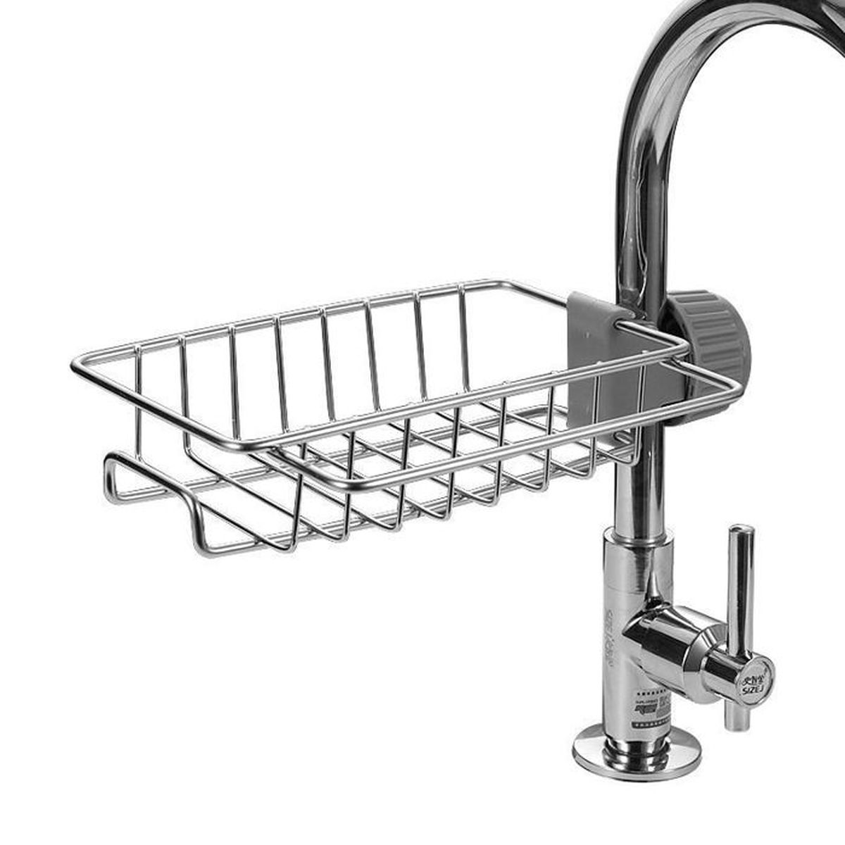 Support Porte Eponge Evier Cuisine 5 Crochet Adhesif Mural Rangement Range Organiseur Liquide Vaisselle Organisateur Éponge Repose - Bricolage