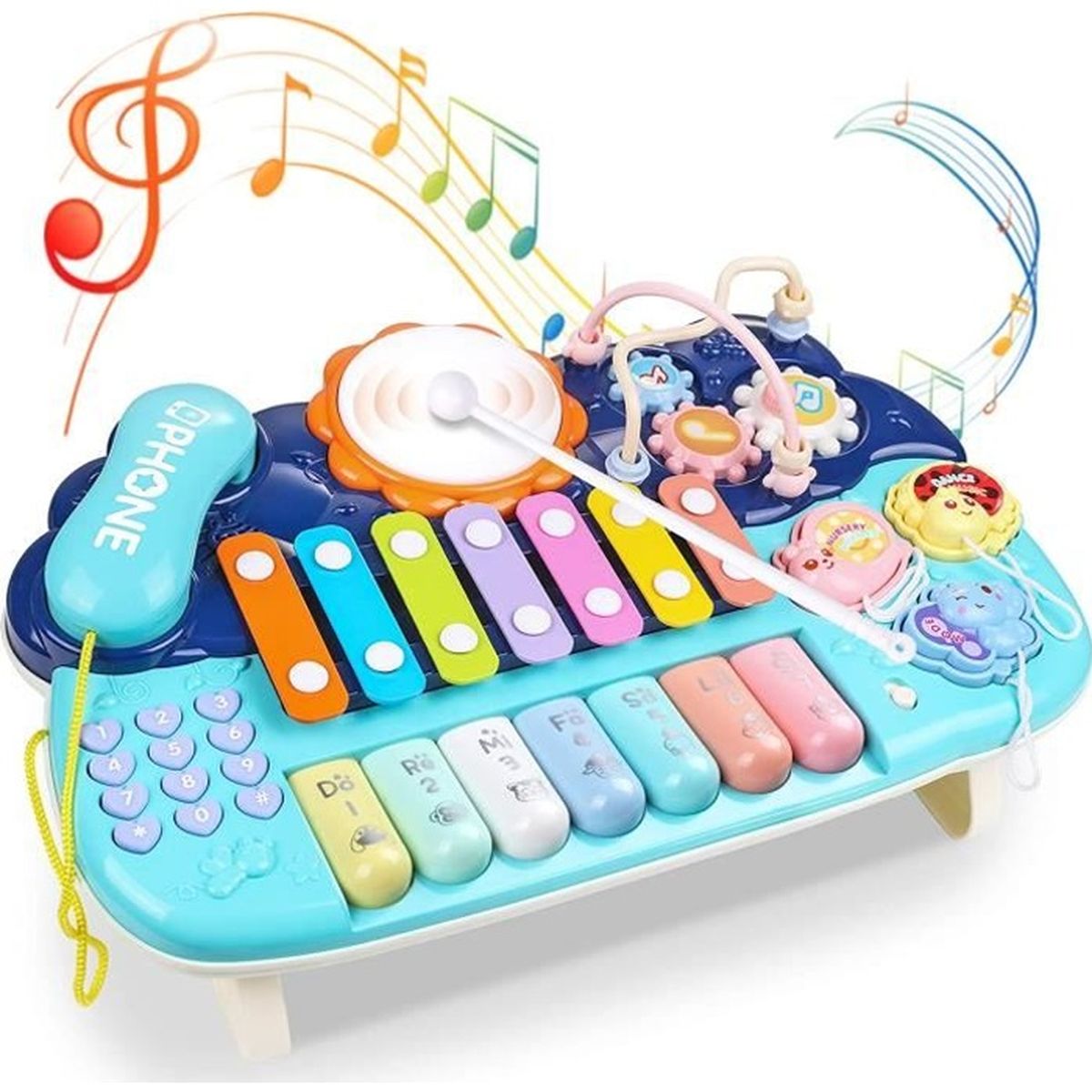 Jouet Musical Bebe Jouets Musicaux Pour Bebes Avec Sons Et Lumieres 6 En 1 Jouets Educatifs Multifonctionnels Clavier De Piano Cdiscount Au Quotidien
