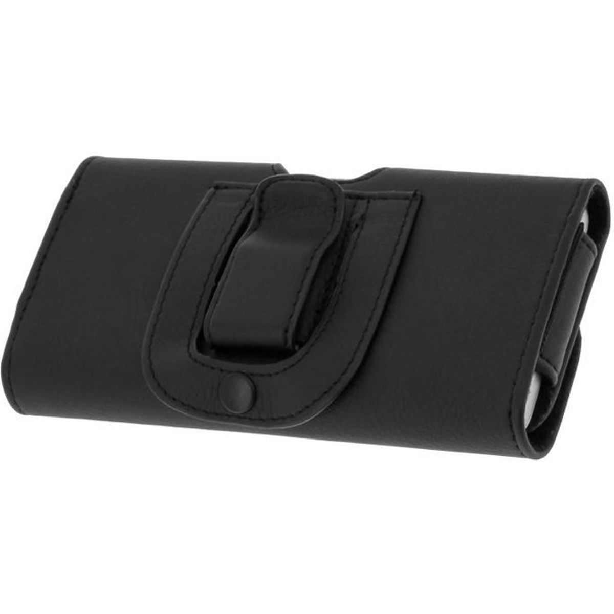 fermeture magnétique couleur noir pour téléphone sans bumper ou coque supplémentaire clip ceinture AQ Mobile Étui ceinture pour Apple iPhone 13 Pro Max vrai cuir horizontal
