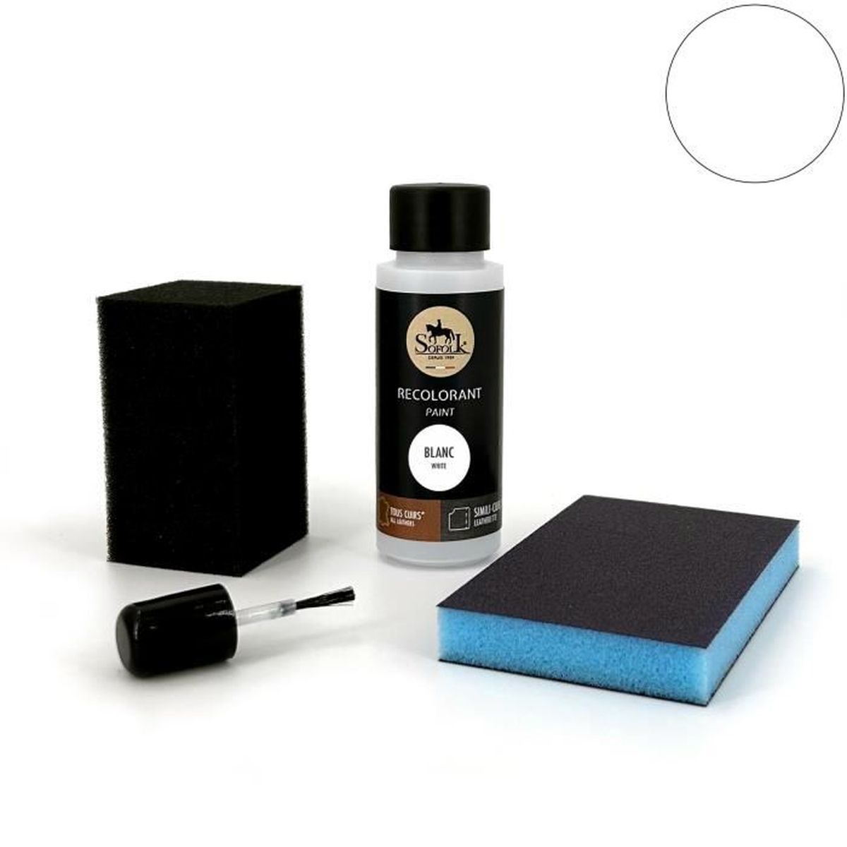 Kit De Retouche Peinture Cuir Simili Cuir Vinyle Sofolk Pour