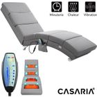 CASARIA Méridienne London Chaise longue d’intérieur design avec fonction de massage chauffage Fauteuil relax salon gris