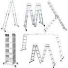 Échelle Multifonction 4x5 en Aluminium - UISEBRT - Capacité de charge 150KG - Argent