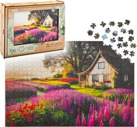 Puzzle en bois pour toute la Famille de forme classique - Série Landscapes - Heather Garden - 51x34 cm - 580 Éléments - Milliwood