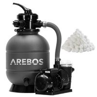 AREBOS Système de Filtre à Sable avec Pompe 400W +