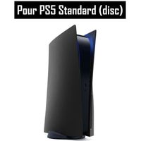 Coque Façade de Remplacement Faceplate Noir Playstation 5 PS5 Standard