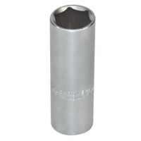 Douille longue 16 mm, acier au chrome vanadium, satinée, 6 pans,carré 1/2 - 12,7 mm - AUTOBEST
