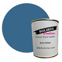PEINTURE Teinte Bleu Océan carrelage et faïence murale aspect velours-satin Aqua carrelage - 750 ml - 7.5m 