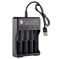 DAMILY® Chargeur de Batterie Universel - 4 Slots Chargeur Batterie - Pour 18650 LI-ION Accus Batterie Rechargeable