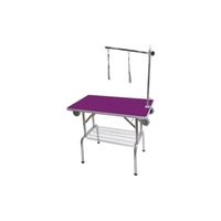 Table pliante à potence simple (avec roulettes) violette