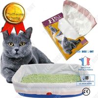TD® La litière de chat de toilette de chat a épaissi et collectable le sac à ordures de litière de chat 91 * 48cm boîte jaune