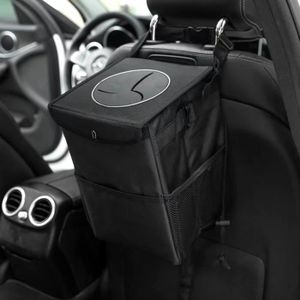 Petite Poubelle de Voiture avec Couvercle, Étanche, Boîte de Rangement  Suspendue Portable, pour Bureau (Noir) : : Auto et Moto