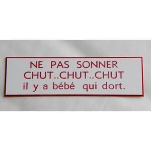 Plaque Signaletique Ne Pas Sonner Bebe Dort Cdiscount