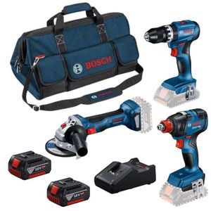 PACK DE MACHINES OUTIL Pack 3 Outils 18V GSB/GDX/GWS -BOSCH - avec 2 batt