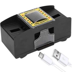 Tradeopia Mélangeur de cartes automatique à piles, style bois, convient pour 1 à 2 jeux de cartes, pour voyage, rami, UNO, Phase 10, Skip-Bo, Texas Hold'em, Poker, jeux de cartes à domicile Tradeopia Mélangeur de cartes automatique à piles, style bois, convient pour 1 à 2 jeux de cartes, pour voyage, rami, UNO, Phase 10, Skip-Bo, Texas Hold'em, Poker, jeux de cartes à domicile