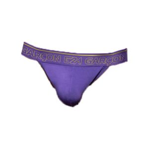 STRING - TANGA Garçon - Sous-vêtement Hommes - Jockstrap Homme - Bamboo Jockstrap Purple - Violet - 1 x