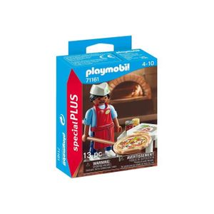 FIGURINE - PERSONNAGE PLAYMOBIL - Pizzaiolo - Spécial Plus 71161 - Enfan