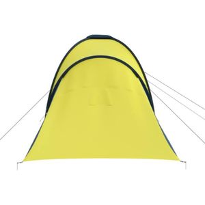 TENTE DE CAMPING ABB Tente de camping 6 personnes Bleu et jaune - Q