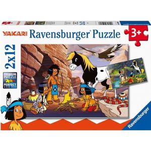 PUZZLE Coffret de 2 Puzzles Enfant Indien Yakari 12 Piece