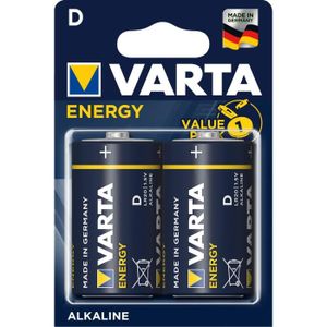 PILES VARTA Pack de 2 piles alcalines Energy D (LR20)