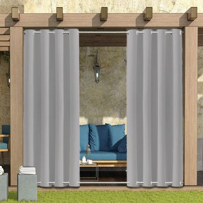 Rideau Extérieur Transparent Résistant Intempéries 180x213cm - Pour Pergola Terrasse Balcon