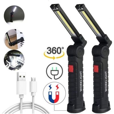 Lampe de Travail Pliante Multifonctionnelle Rechargeable - Lampe de Poche USB COB LED - Lampe de Travail Portable pour le Camping et l'utilisation d'urgence Lampe de Travail Pliante Multifonctionnelle Rechargeable - Lampe de Poche USB COB LED - Lampe de Travail Portable pour le Camping et l'utilisation d'urgence
