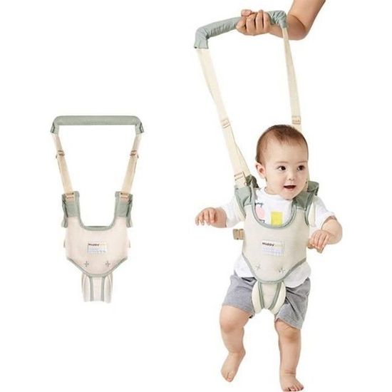 Harnais D'aide à La Marche Bébé Réglable - Bretelles De Sécurité Pour Tout-petits 6-24 Mois - Respirant Et Confortable (Jaune)
