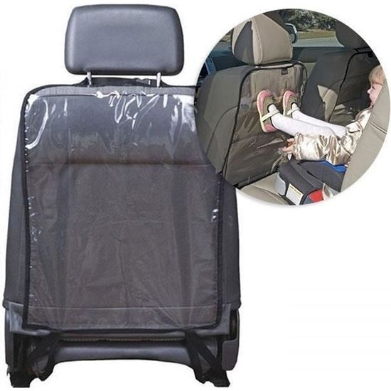 Housse de siège pour voiture - Lot de 2 - Transparent - Noir - Protection contre l'humidité et la saleté