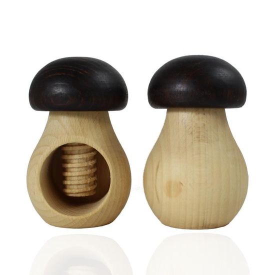 Smart Planet Lot de 2 Casse-noix en forme de champignon en bois de hêtre  avec filetage-filetage interne Casse-noix en bois - Cdiscount Maison