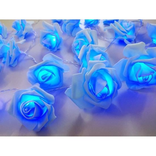 Guirlande Lumineuse En Forme De Rose De 3 M Avec 20 LED - Pour Intérieur Ou Extérieur - Pour Noël, Anniversaire De Mariage, Mariage, Décoration De