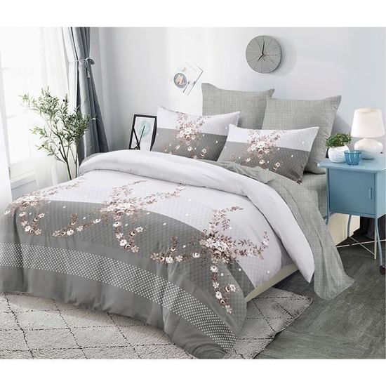 Couette Chaude 600 GSM Fanny & Céline - 240x260cm, Toucher Peau De Pêche, Ultra Moelleuse, Lavable Machine