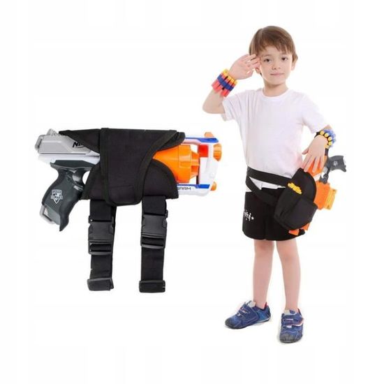 HONGCI Enfants réglable Tactique Leg Holster kit pour Nerf Toy Gun N-Strike Elite Serie (Vert