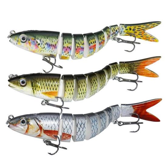 Leurre De Pêche Jerkbait Articulé 14 Cm / 27 G, Wobbler Artificiel Multicolore, Neuf