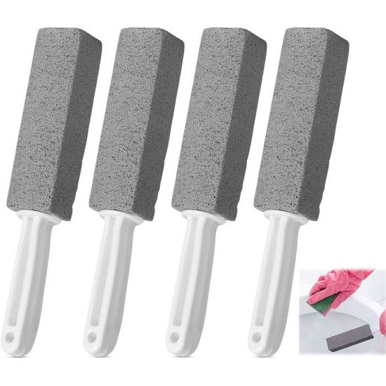 Brosse De Nettoyage Pierre Ponce, 4 Pierre À Nettoyer Pour Toilettes Avec Poignée, Pierres