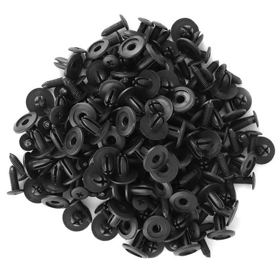 Lot De 30 Rivets Plastique Noirs Uxcell, Pour Trous De 7 Mm, Idéal Pour Garde-boue, Pare-chocs Ou Tapis Auto