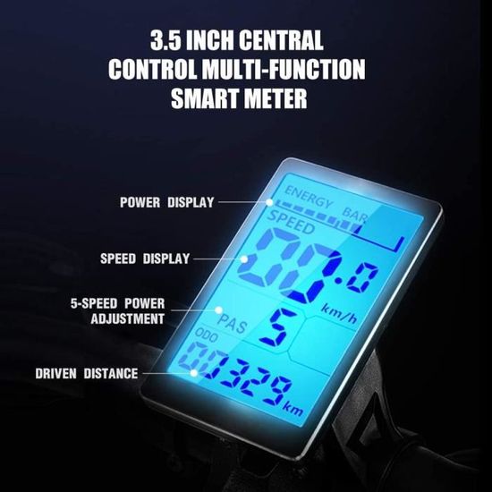 Compteur de Vélo Electrique - GUNAI - MX01 MX02S MX03 - Ecran LCD - Noir  Blanc - VTT - Cdiscount Sport