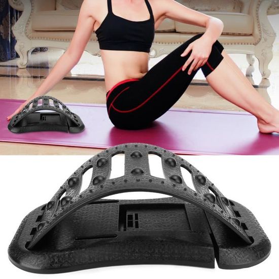 Dispositif D’étirement Lombaire TocaFeank – Arceau Pour Dos, Ajustable – Pour Soulager Le Mal De Dos, Yoga, Récupération – 37 X 21,5 Cm