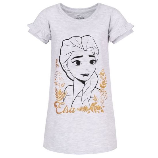 Disney La Reine des neiges chemise de nuit fille grise paillettes