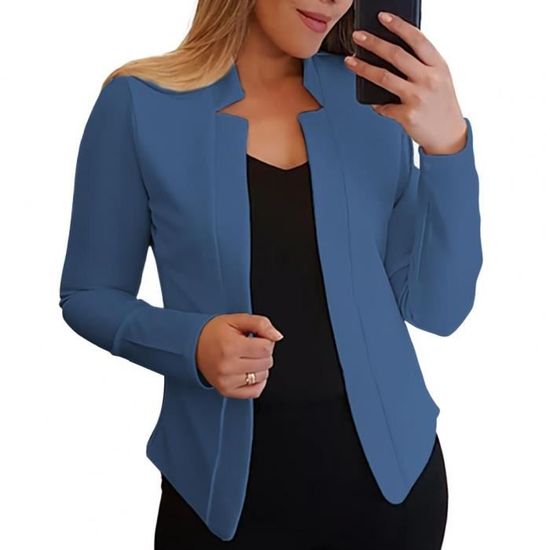 Generico Blazer Femme Hiver Curvy Slim Fit - Veste Business Oversize Légère Et Élégante