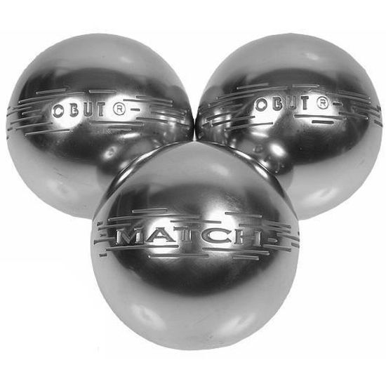Doublette De Boules De Pétanque Obut - Acier Chromé - Bon état Comme Neuves