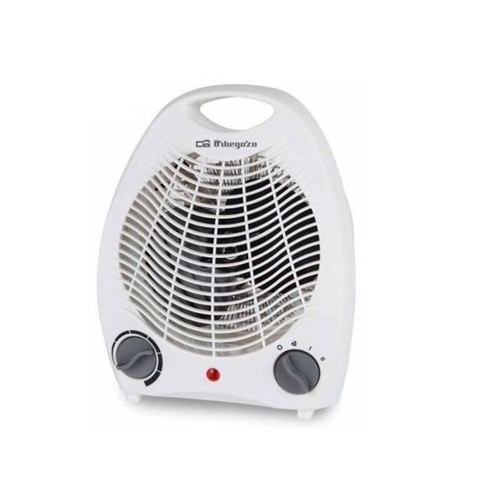 Chauffage D'appoint Orbegozo 2000W - Thermostat Réglable, 2 Niveaux De Chaleur + Ventilation - Noir Et Blanc