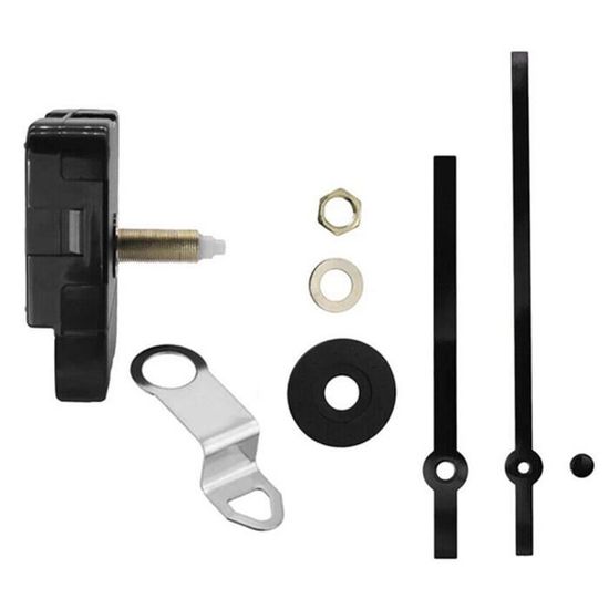 Mouvement à Quartz Extra-long Pour Horloge DIY - Axe De 26mm, Longueur Totale 56mm - Noir