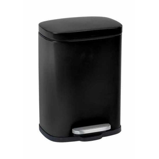 WENKO Leno Pattumiera A Pedale Easy-Close 5L - Bianca, Con Chiusura Ammortizzata E Contenitore Estraibile