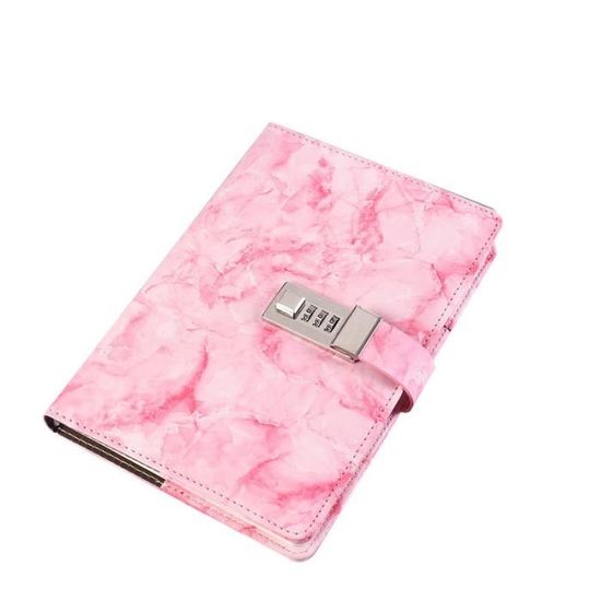 Journal Intime Avec Cadenas A5 - Carnet Cuir PU Rechargeable 224 Pages - Pour Femmes Et Hommes