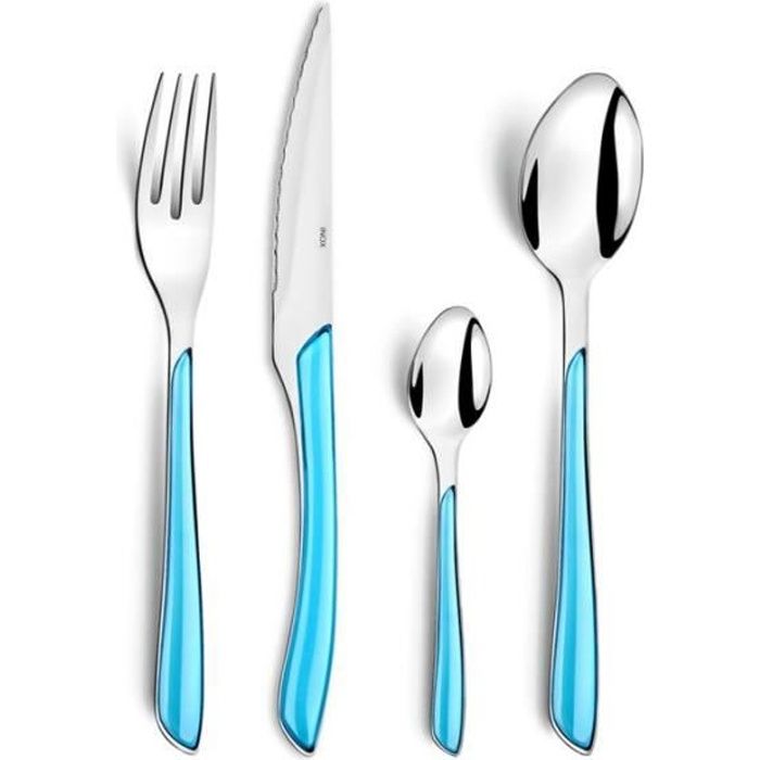 Eclat - Ménagère 16 pièces Bleu Turquoise