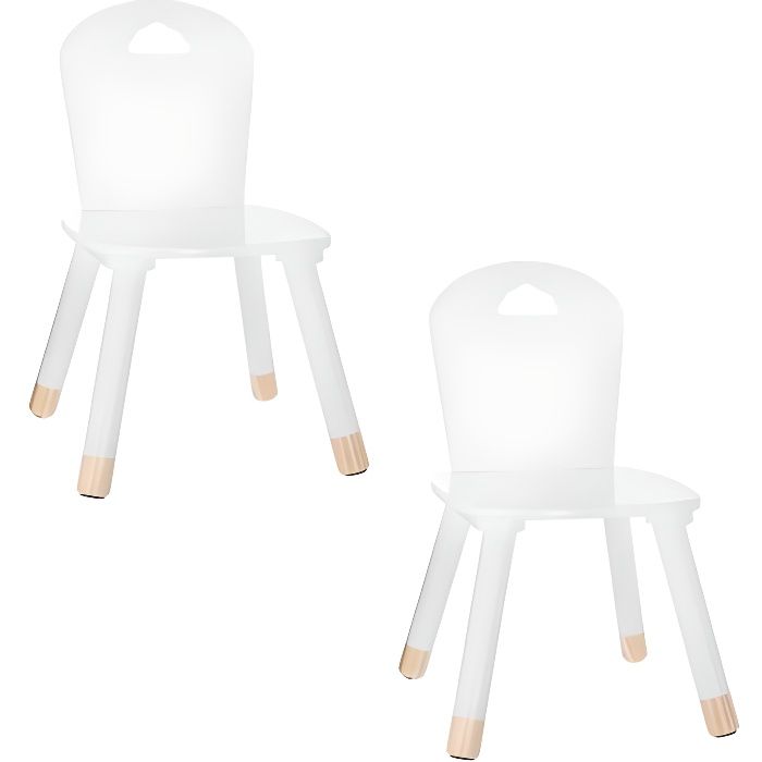 Lot de 2 chaises enfant Blanc Atmosphera for kids