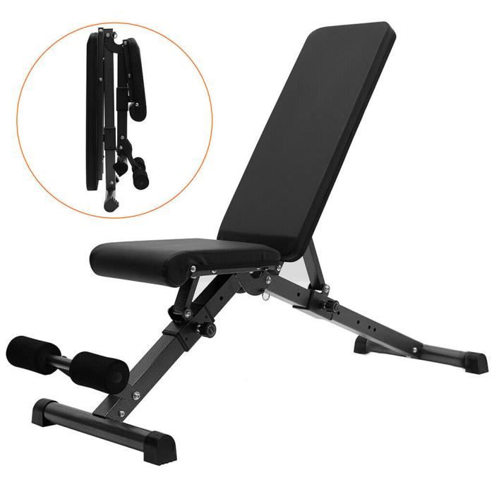 Banc de musculation réglable, Banc de fitness d'entraînement, Banc incliné variable pliable