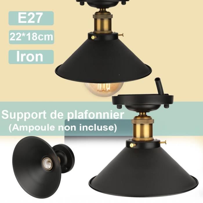 Rétro Vintage Plafonnier Industrielle en Métal Fer Lumiaire pour Couloir Hôtel HB010