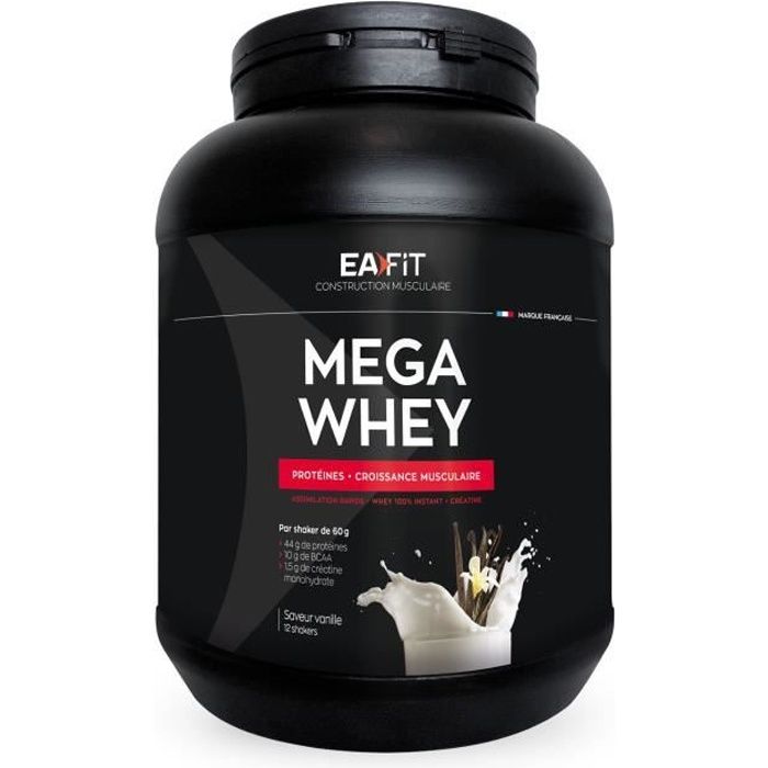 Eafit Megawhey Whey Créatine Complex 750 g - Saveur : Vanille